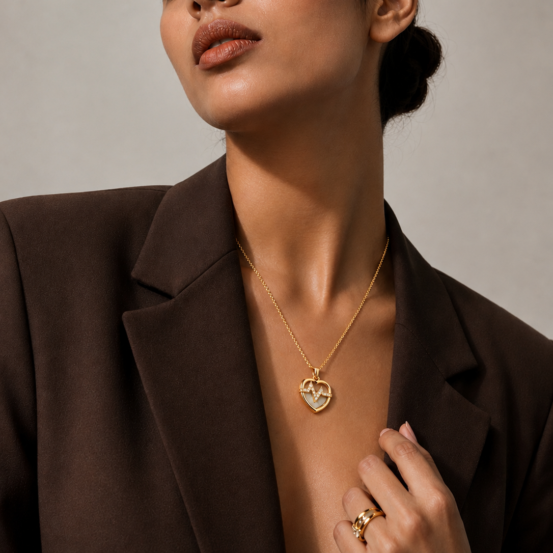 Lumière Pulse Heart Necklace