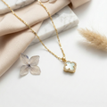 Celestia Clover Pearl Necklace