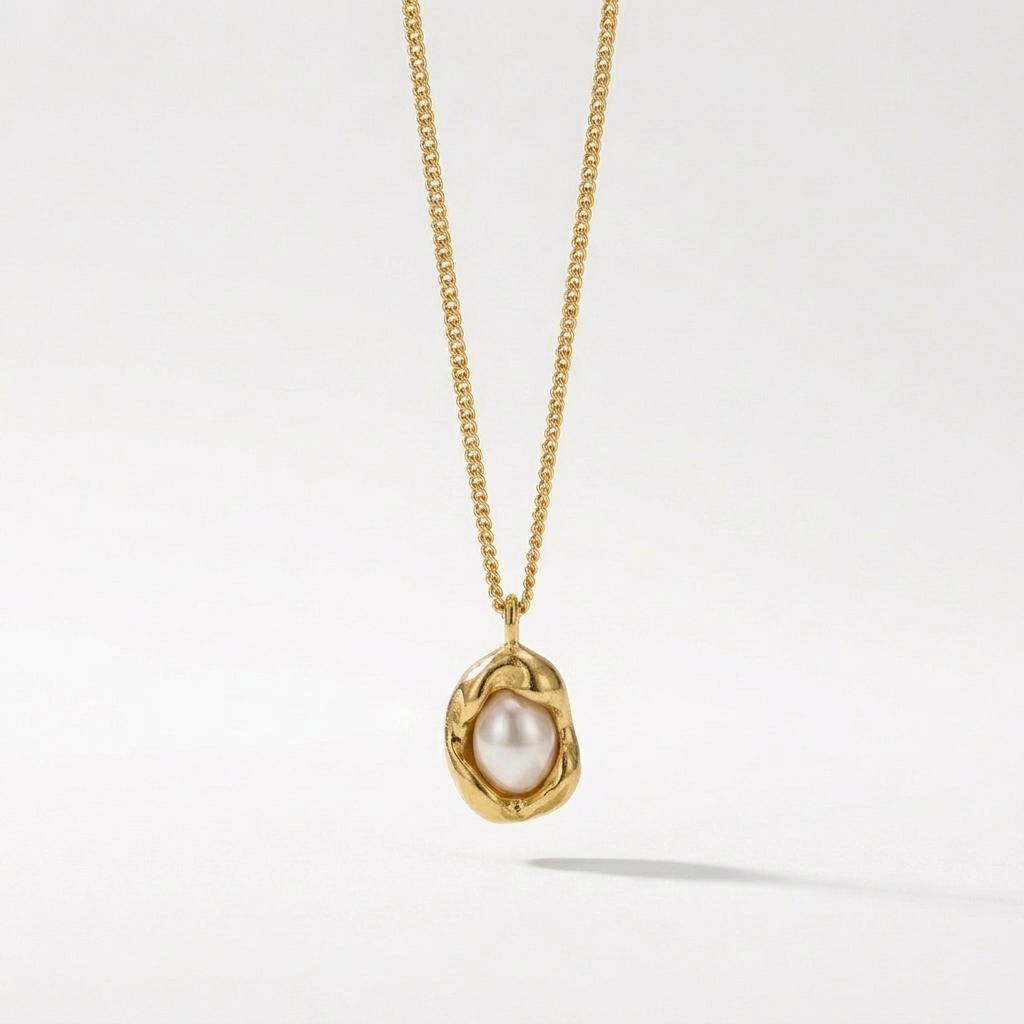 Aurelia Pearl Halo Pendant