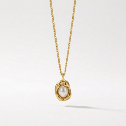 Aurelia Pearl Halo Pendant