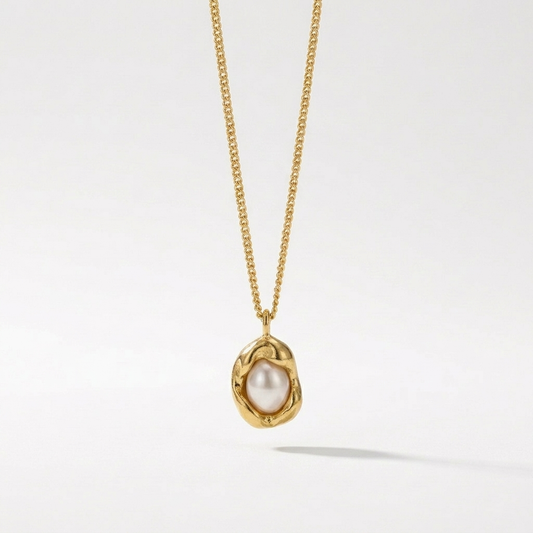 Aurelia Pearl Halo Pendant