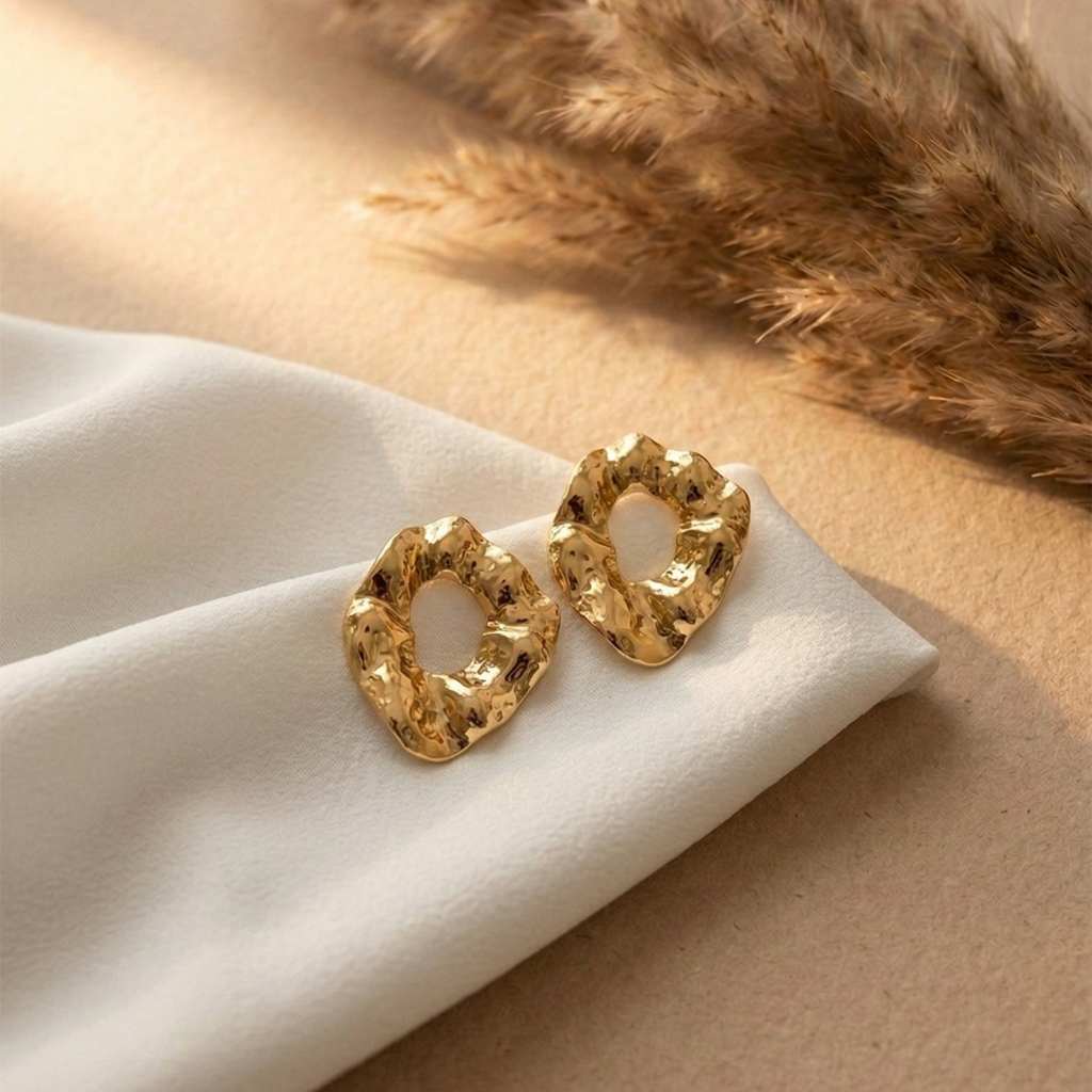 Aurelia Molten Gold Statement Earrings