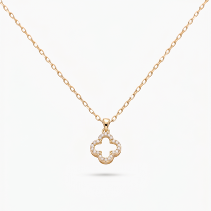 Celestia Clover Pearl Necklace