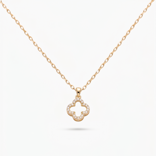Celestia Clover Pearl Necklace