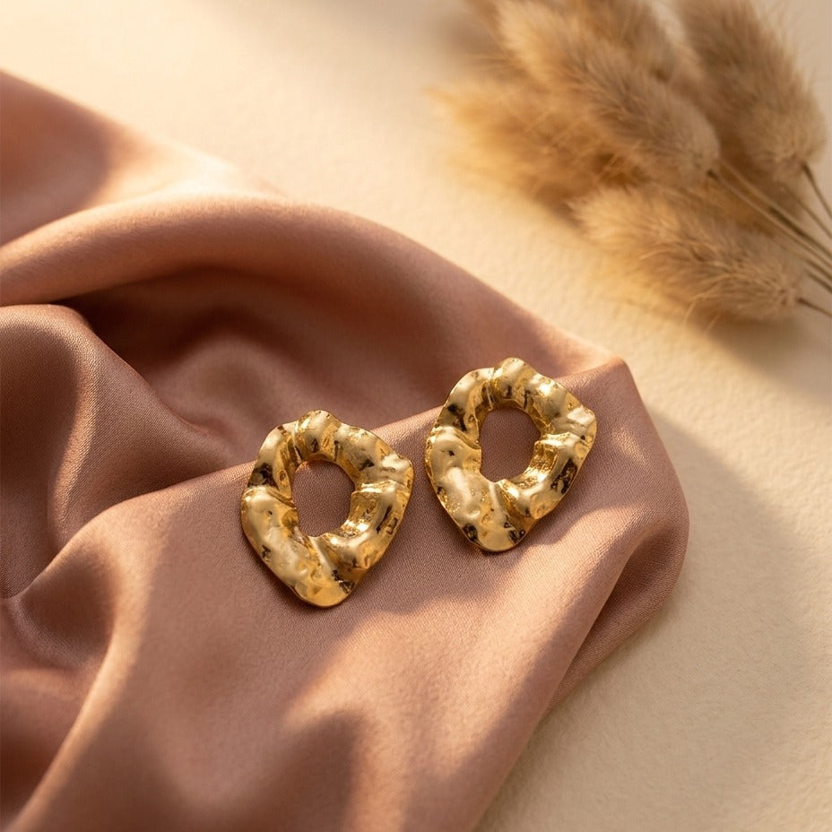 Aurelia Molten Gold Statement Earrings