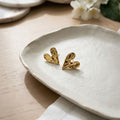 Auréa Sculpted Heart Studs