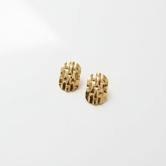 Seraphine Woven Gold Stud Earrings