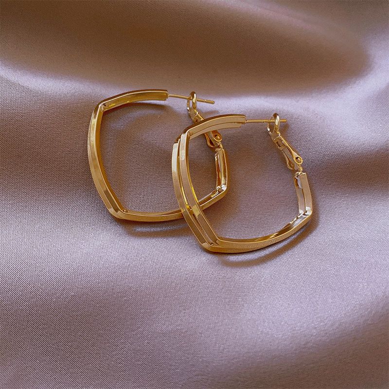 Luxe Geometric Glow Hoop Earrings